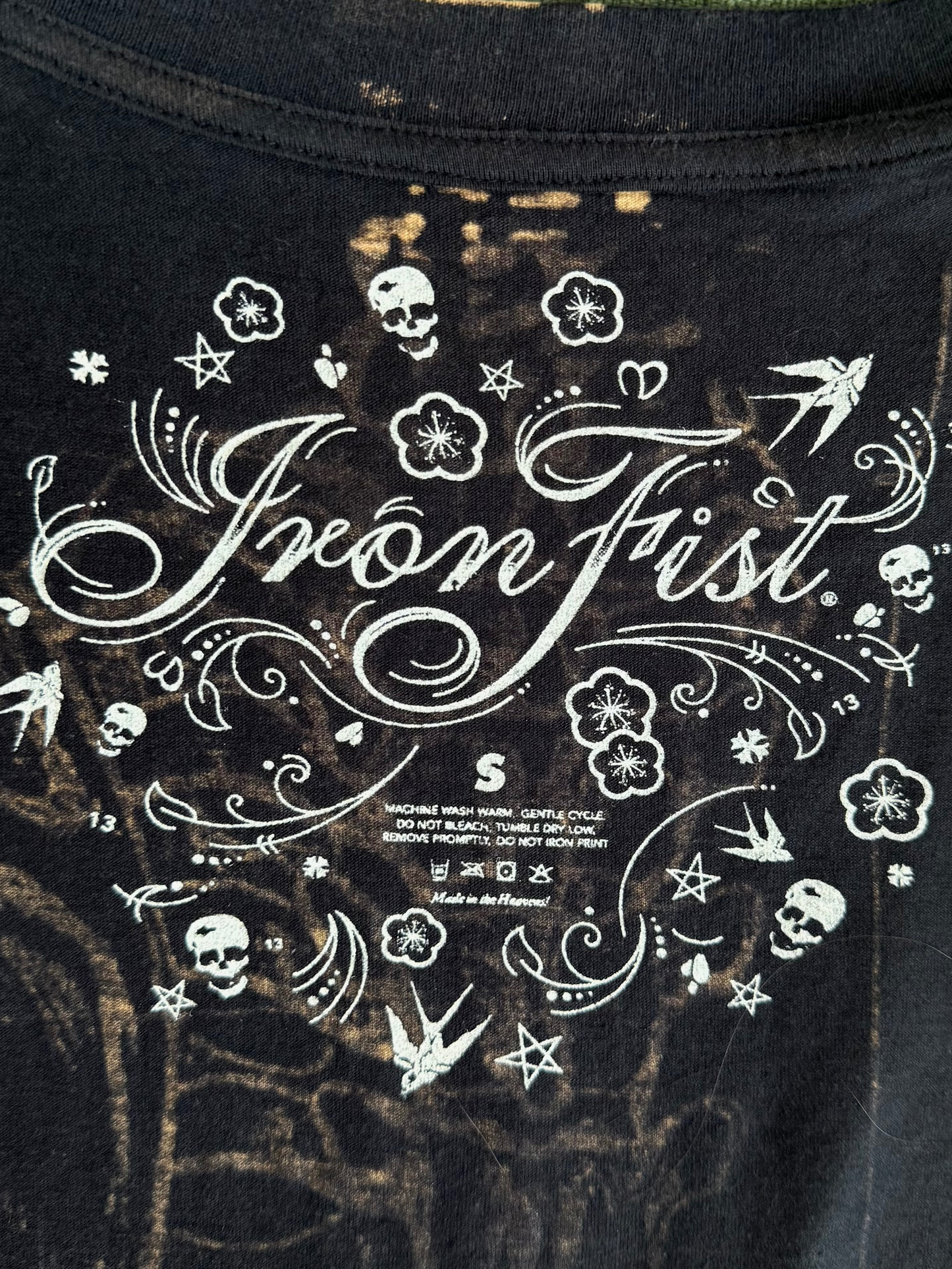 Iron Fist Anatomical Skeleton Goth t-shirt