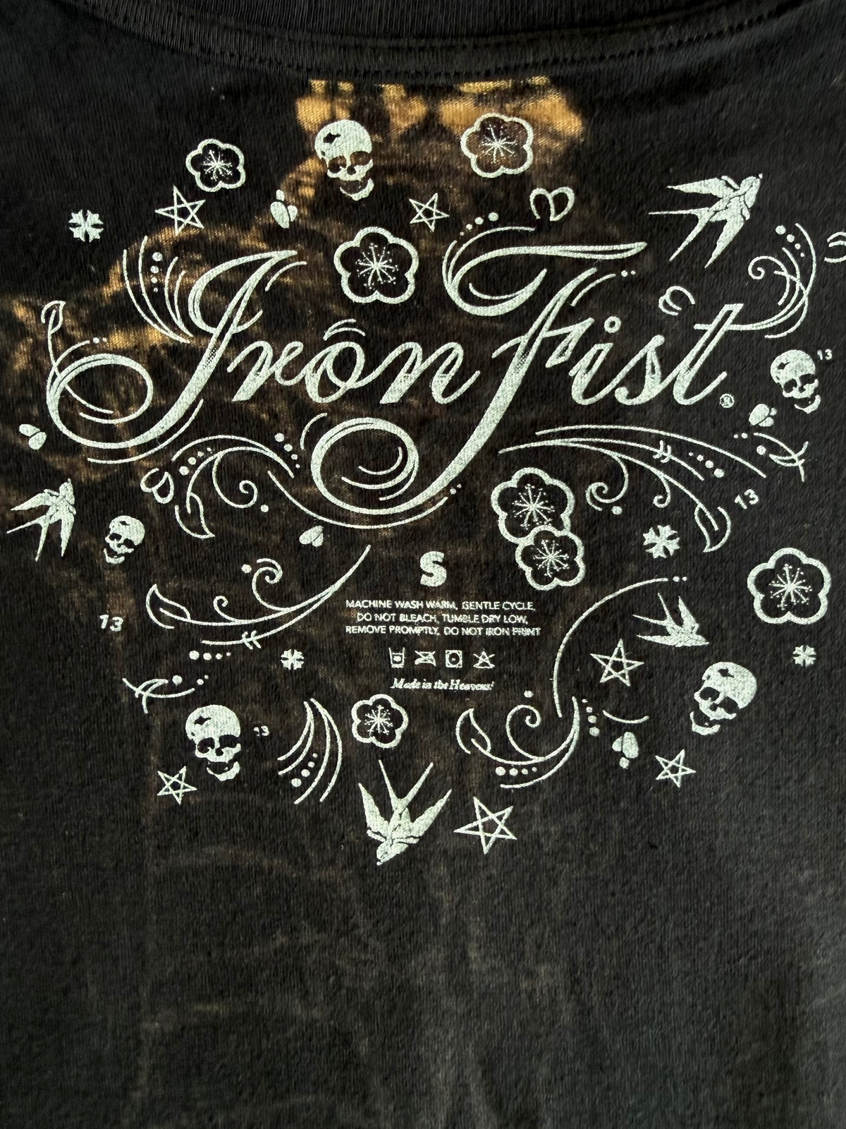 Iron Fist Skeleton Red Heart t-shirt