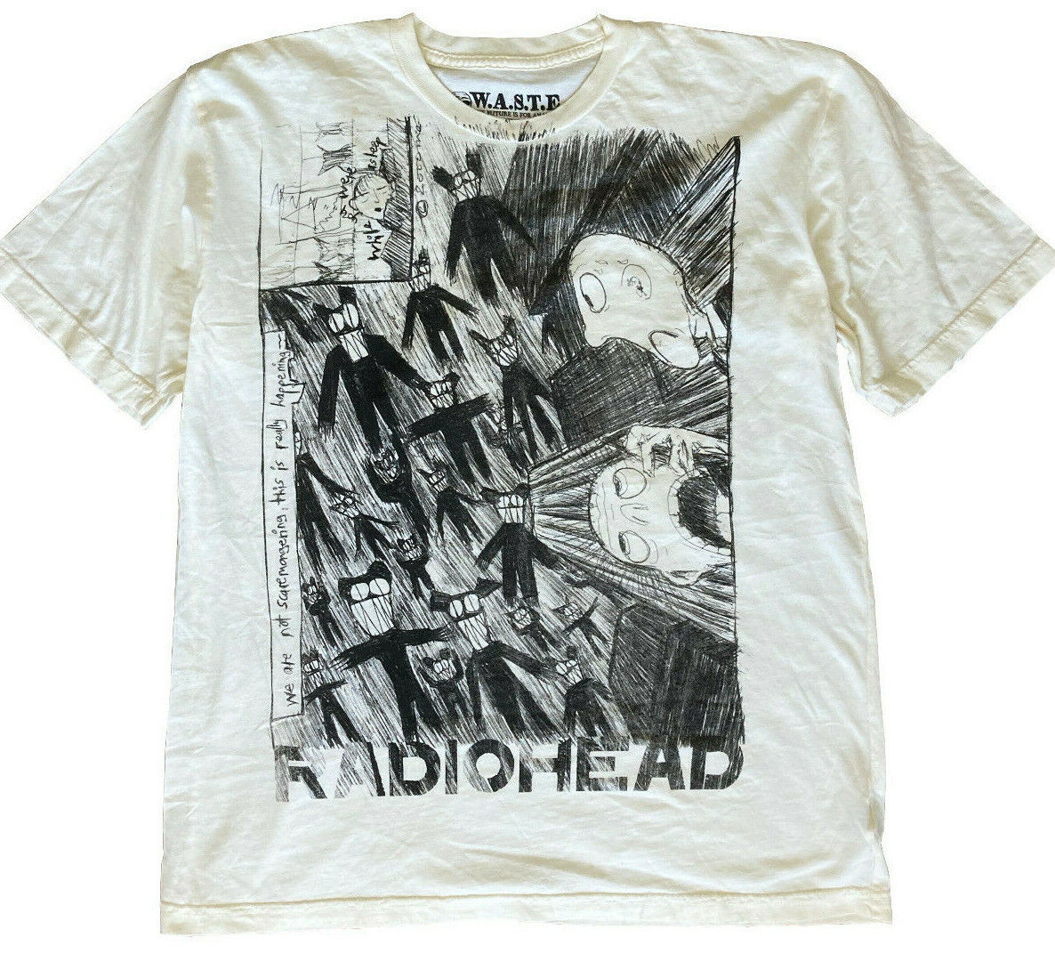 Radiohead Scribble W.A.S.T.E. Vintage t-shirt