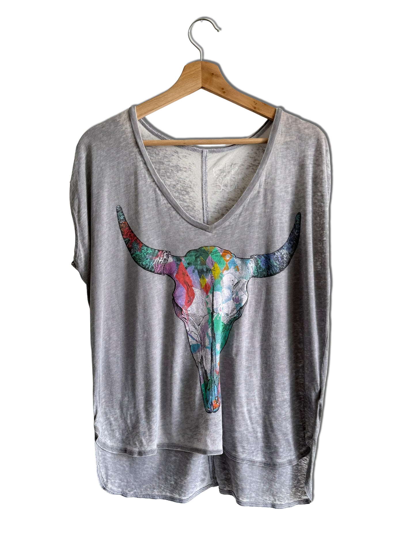 Cow Skull oversize muscle t-shirt