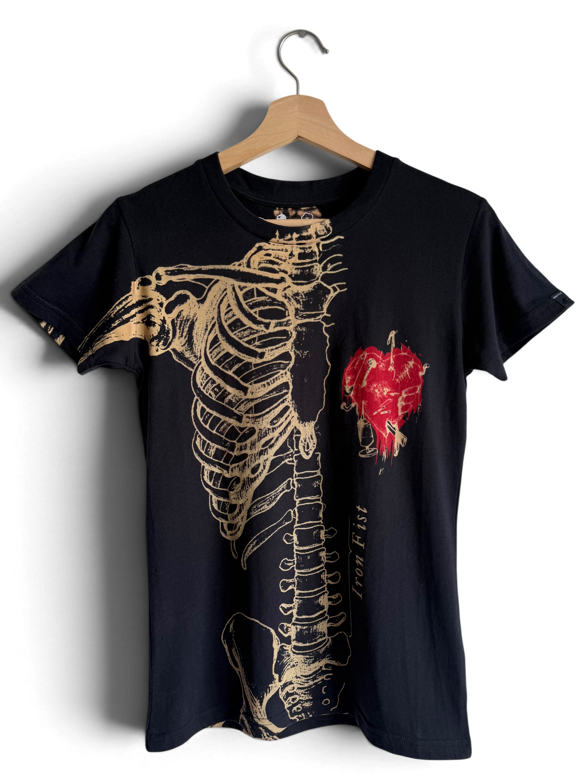 Iron Fist Skeleton Red Heart t-shirt
