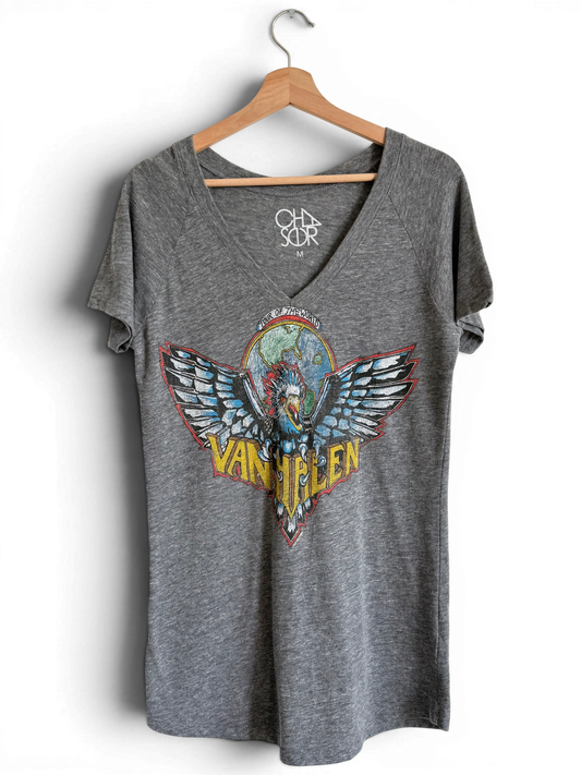 Van Halen "Tour of the World" V neck t-shirt
