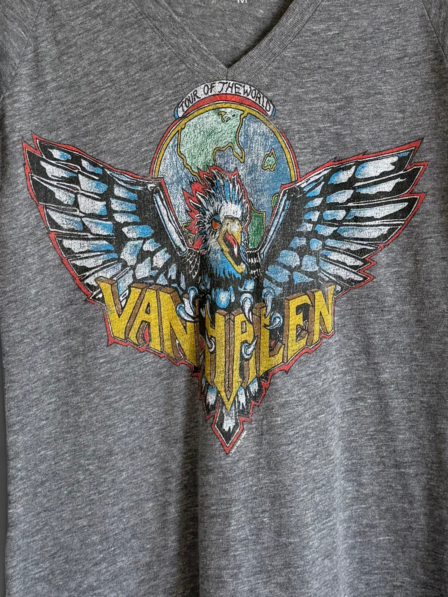 Van Halen "Tour of the World" V neck t-shirt
