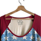 American Flag Baseball sleeves t-shirt