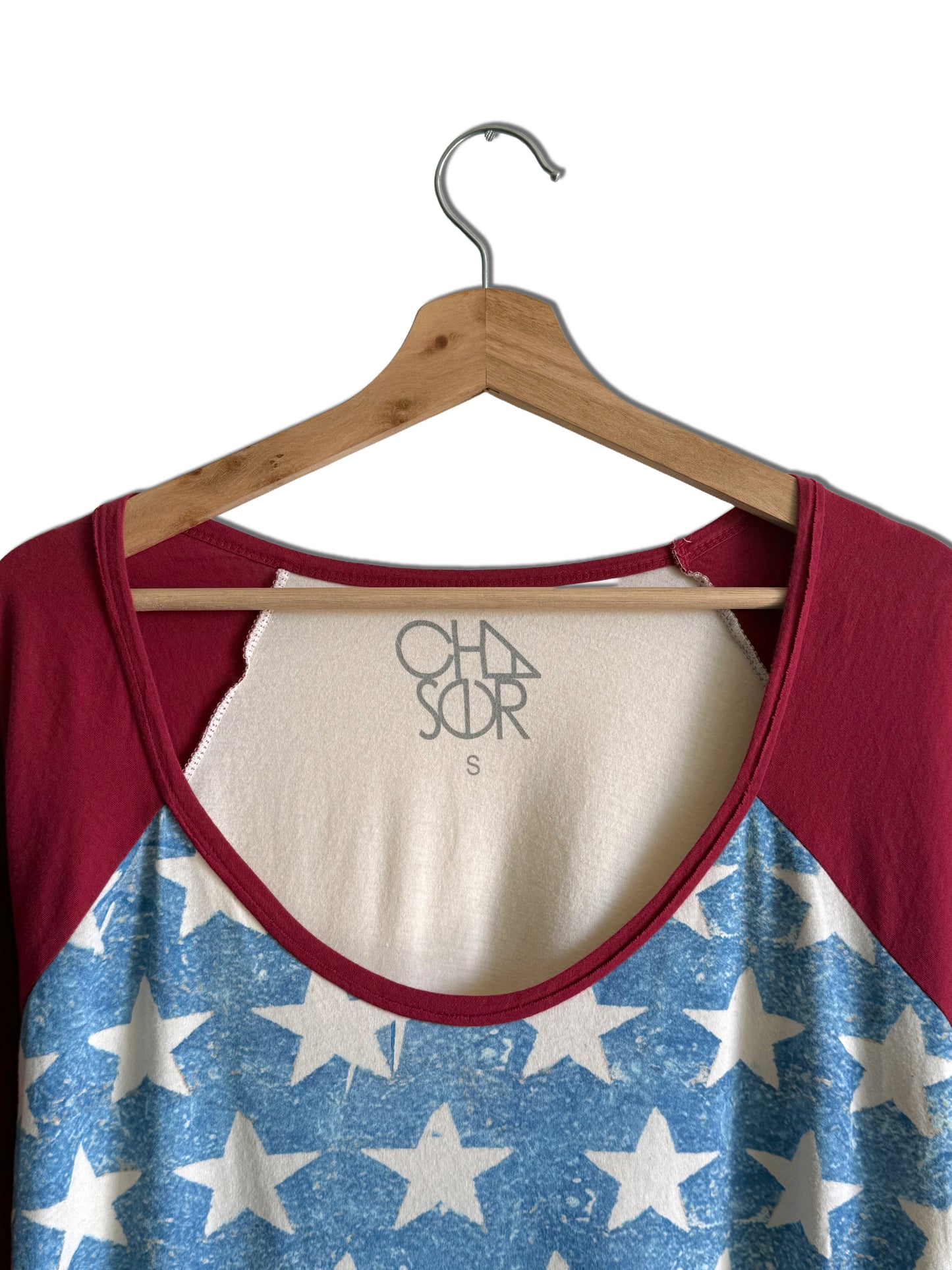 American Flag Baseball sleeves t-shirt