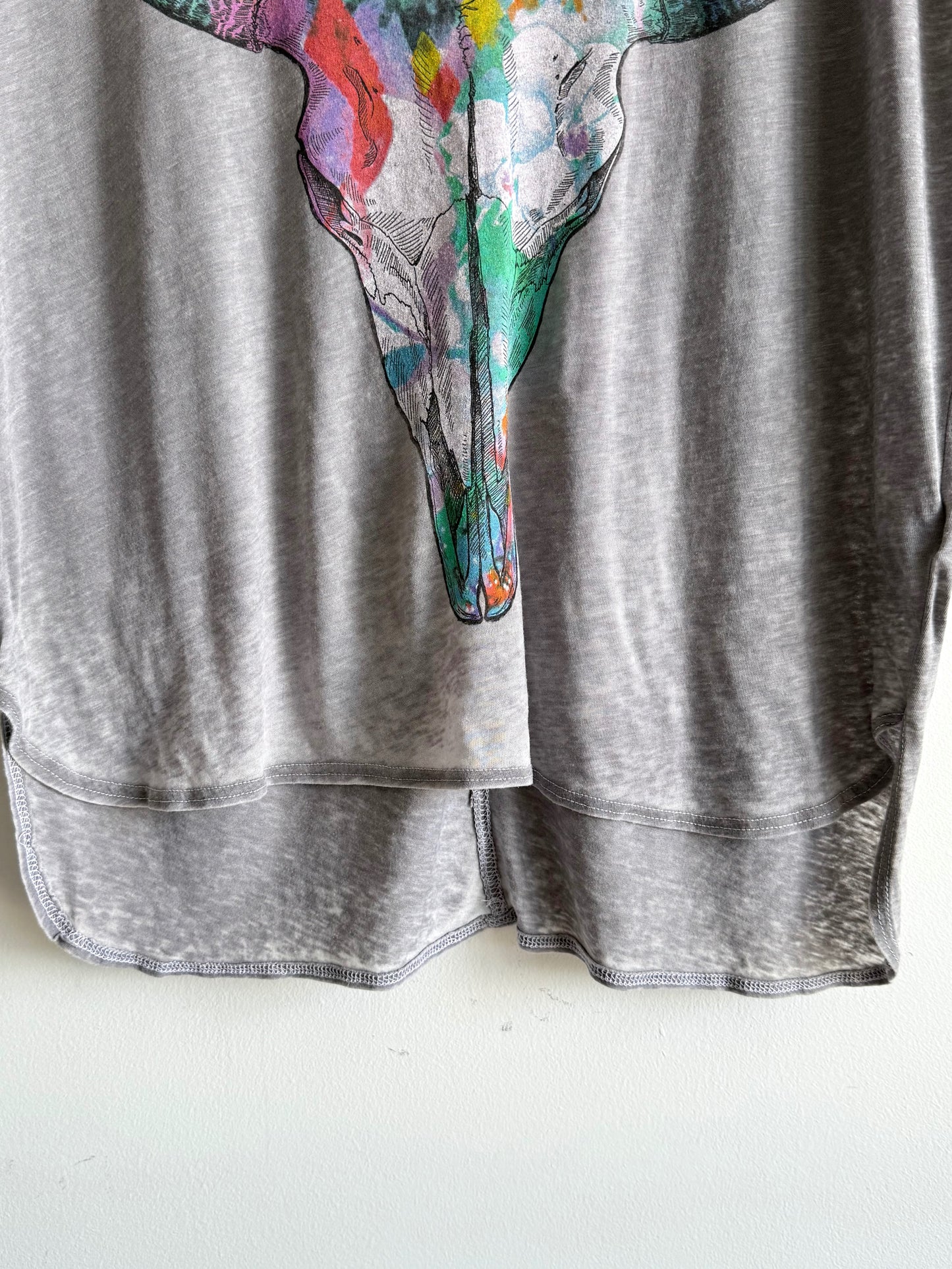 Cow Skull oversize muscle t-shirt