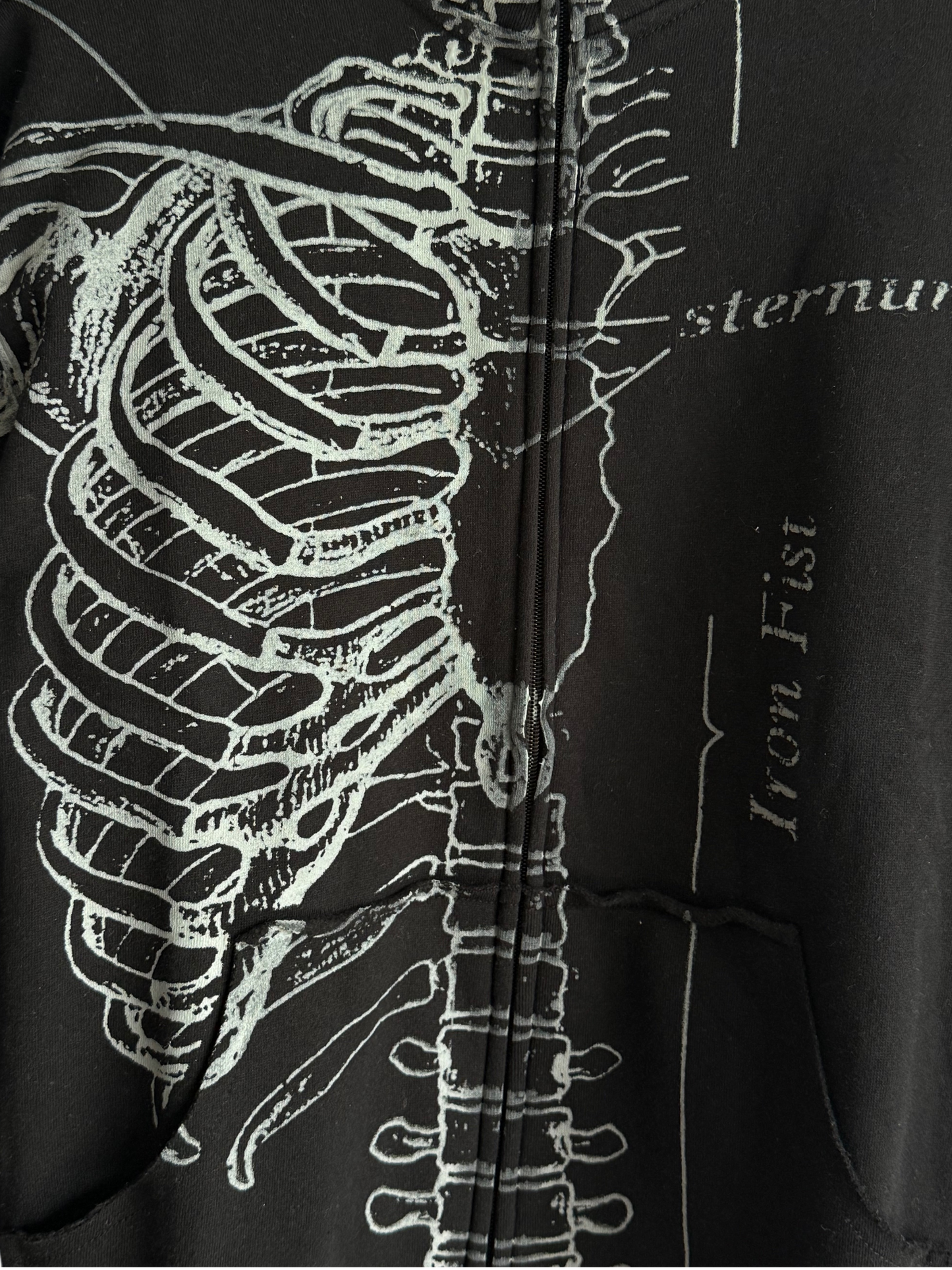 Iron Fist Vintage Skeleton Anatomical Zip Up Jogger