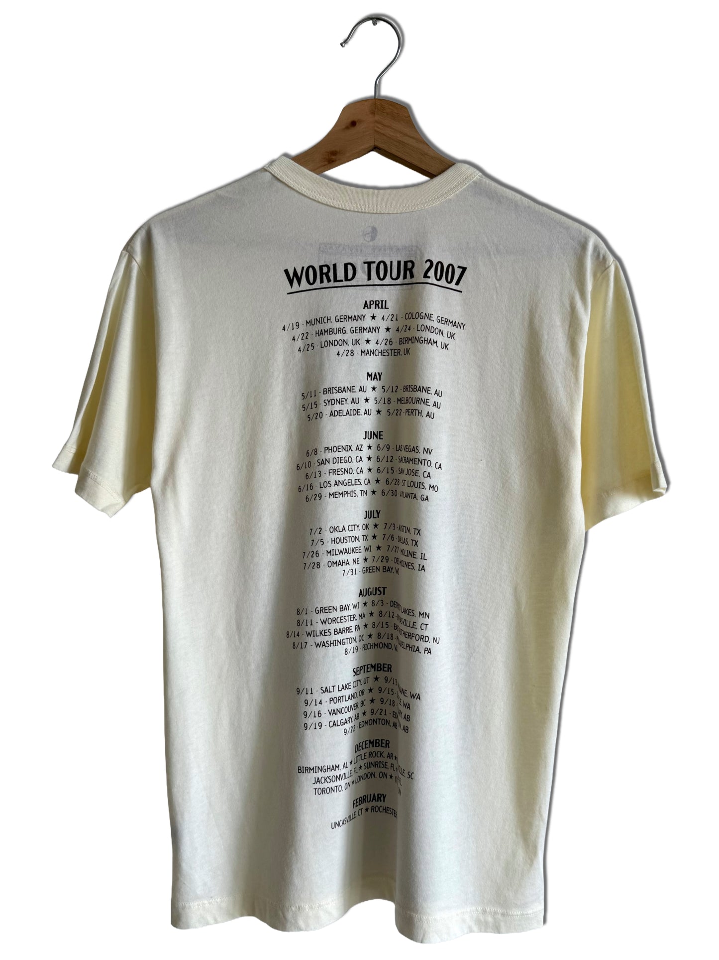 Keith Urban World Tour 2007 t-shirt