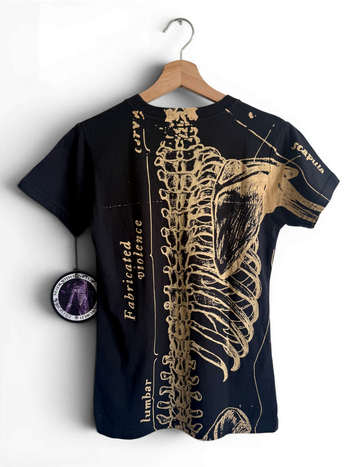 Iron Fist Anatomical Skeleton Goth t-shirt