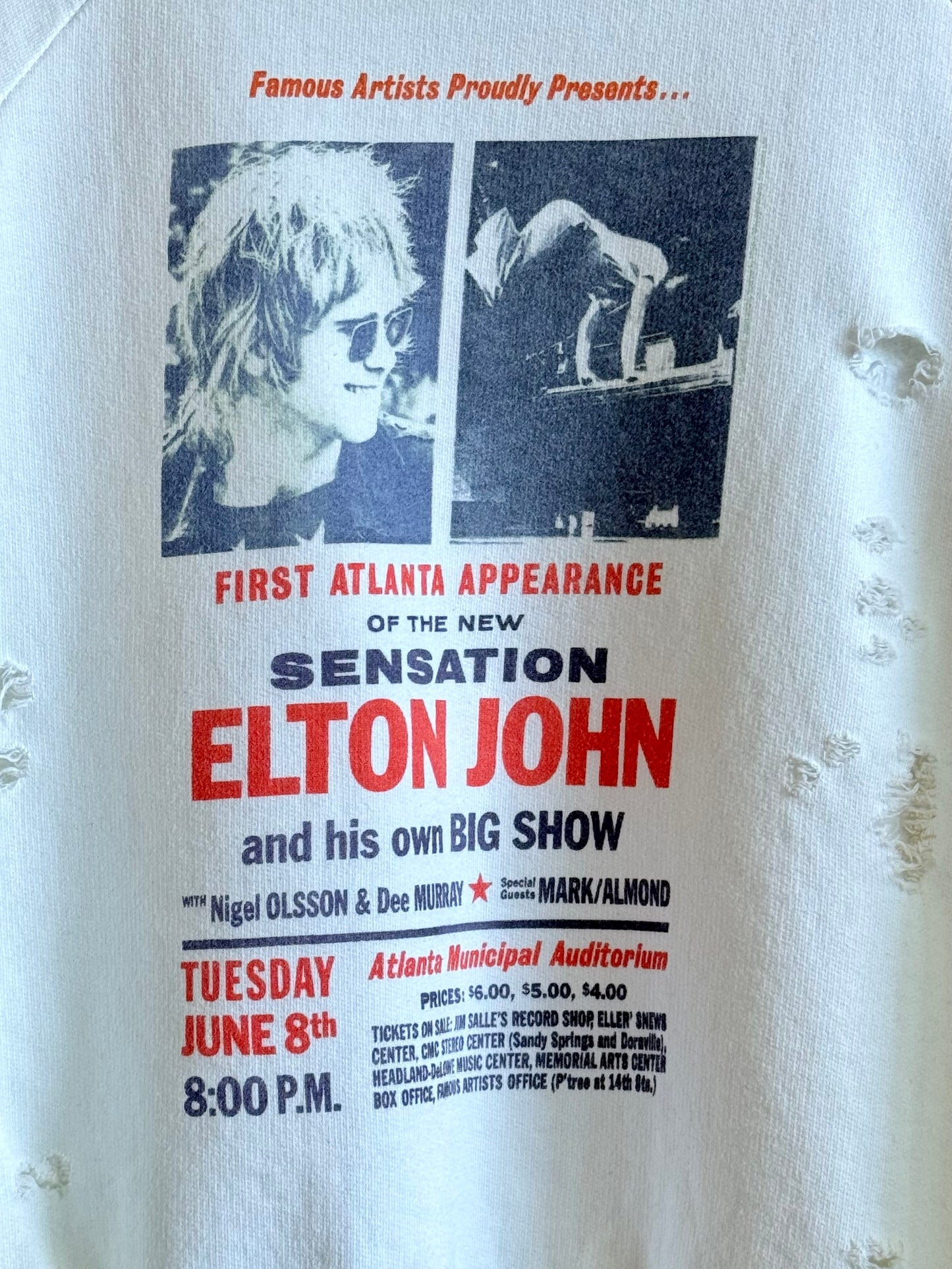 Elton John Destroyed Sweatshirt
