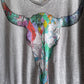Cow Skull oversize muscle t-shirt