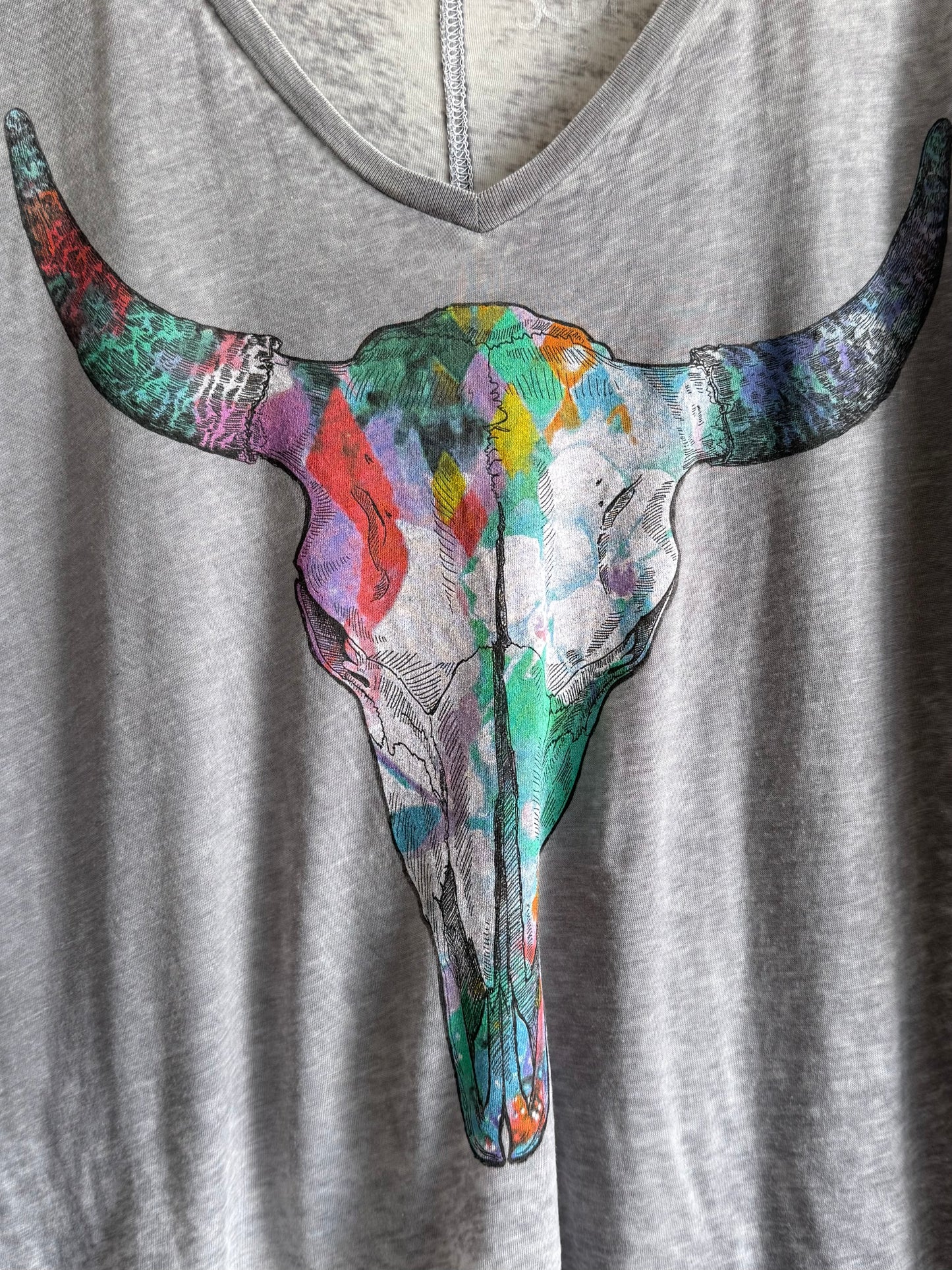Cow Skull oversize muscle t-shirt