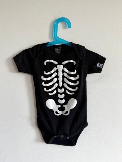 Skeleton print onesie