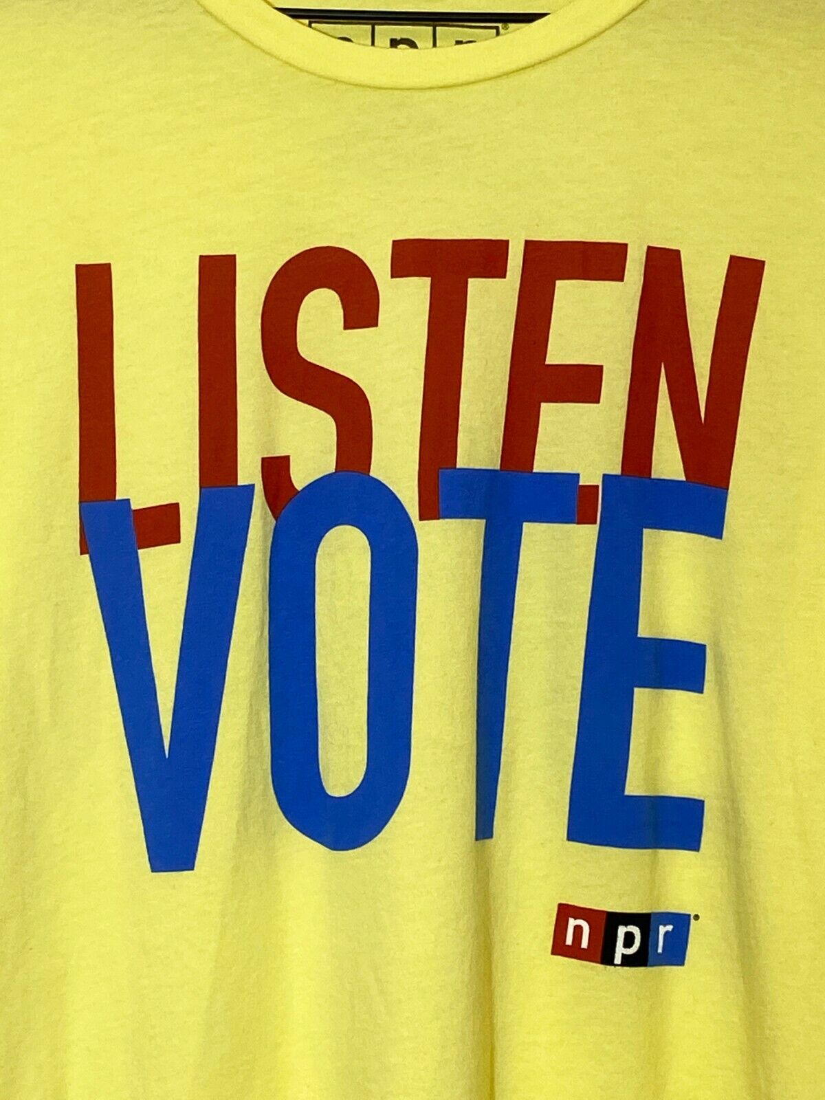 NPR "Listen Vote" t-shirt