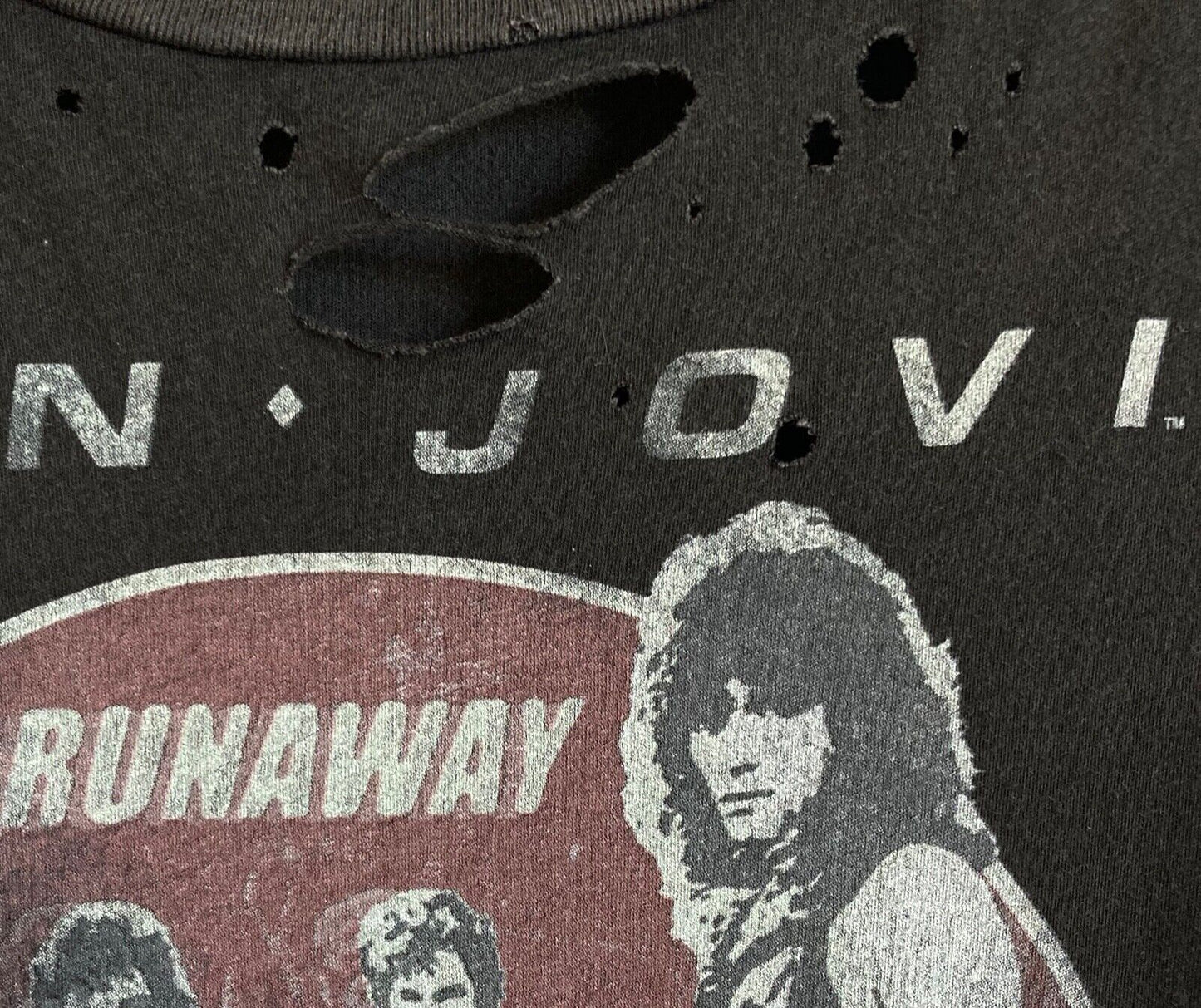 Bon Jovi "Runaway Tour" destroyed t-shirt