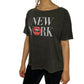 New York Lips Boxy t-shirt