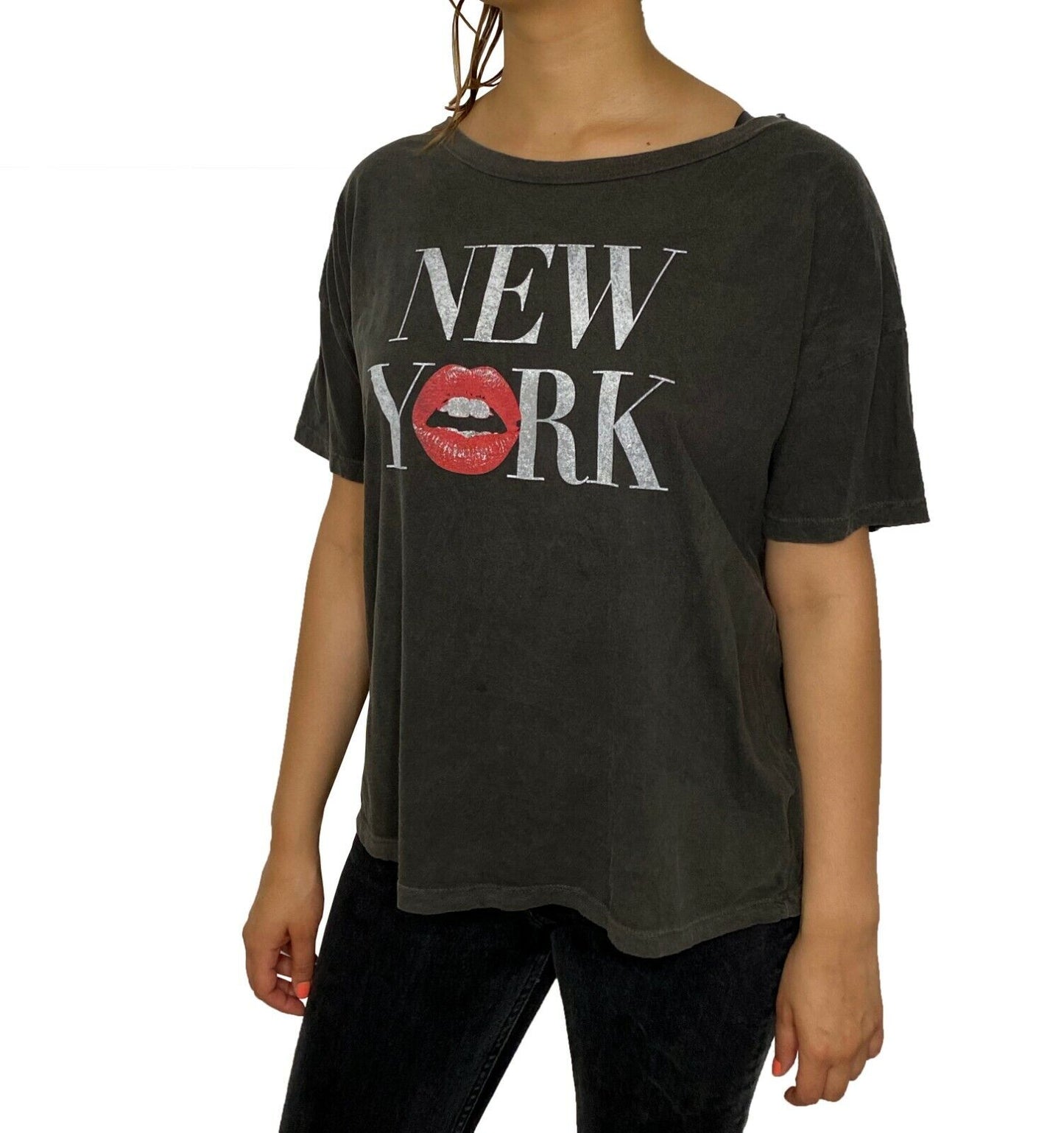 New York Lips Boxy t-shirt