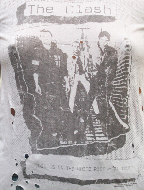 The Clash "White Riot" Destroyed t-shirt