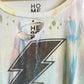 Lightning Tie Dye Destroyed  t-shirt