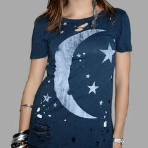 Moon & stars Destroyed t-shirt