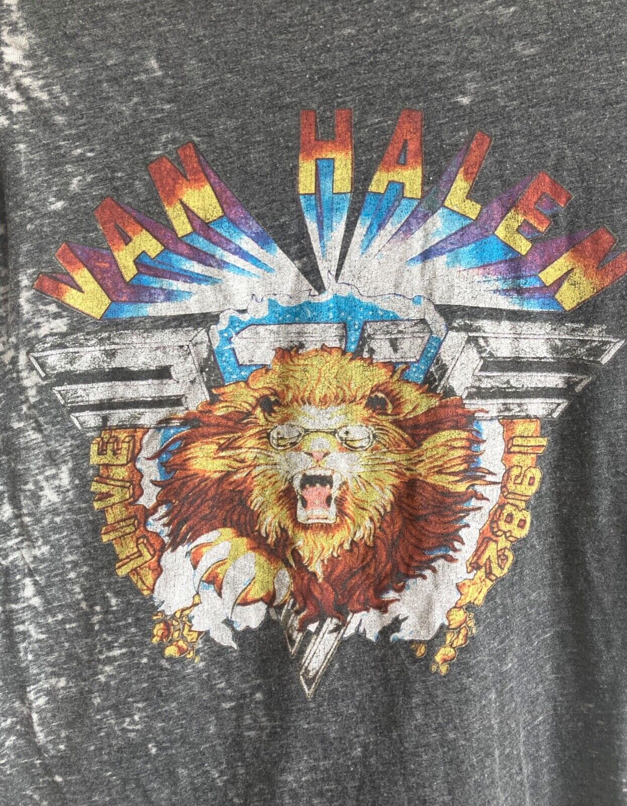 Van Halen "Live 1982" Burnout Girls t-shirt