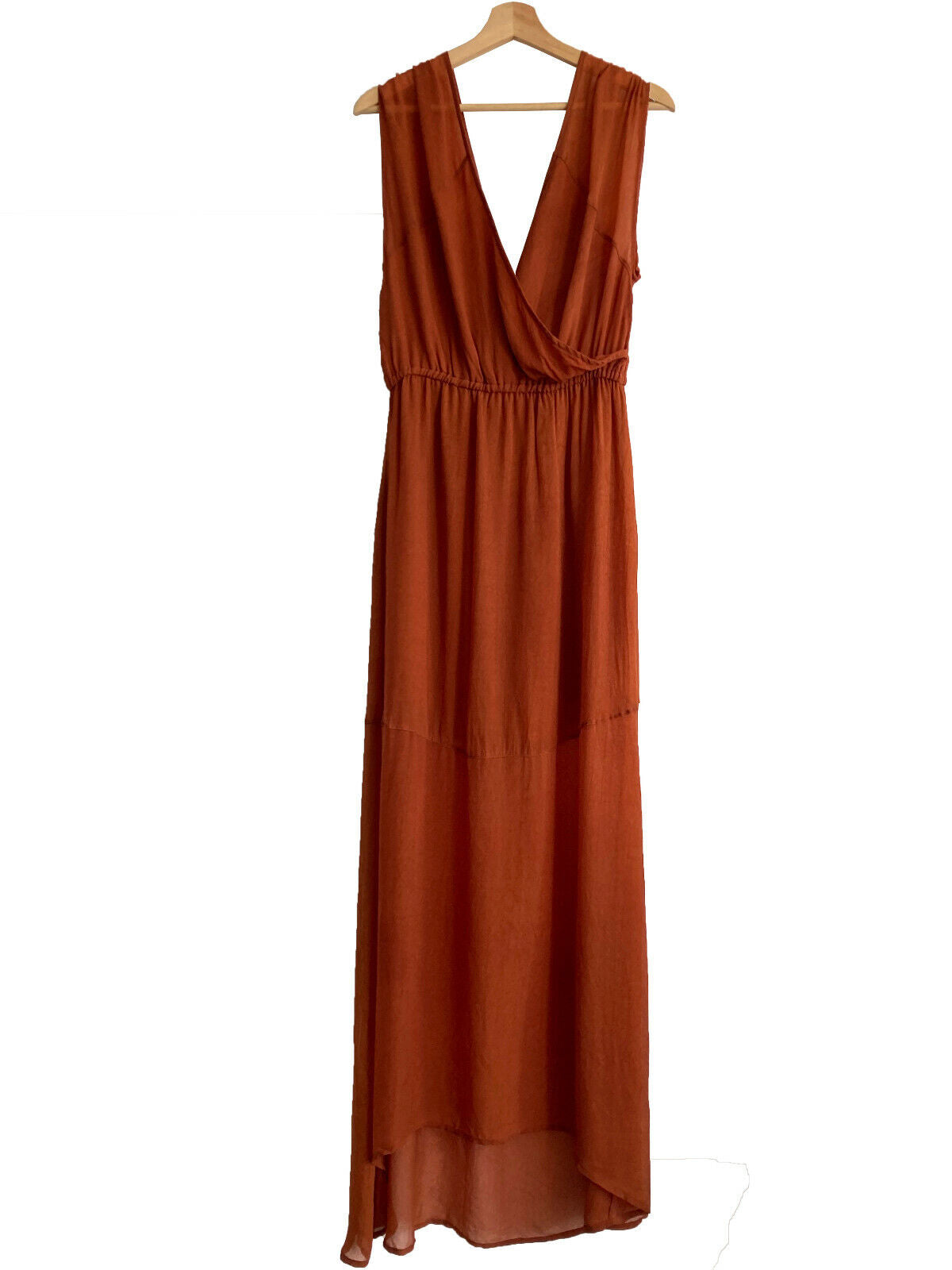 Georgette Draped Chiffon Maxi Dress