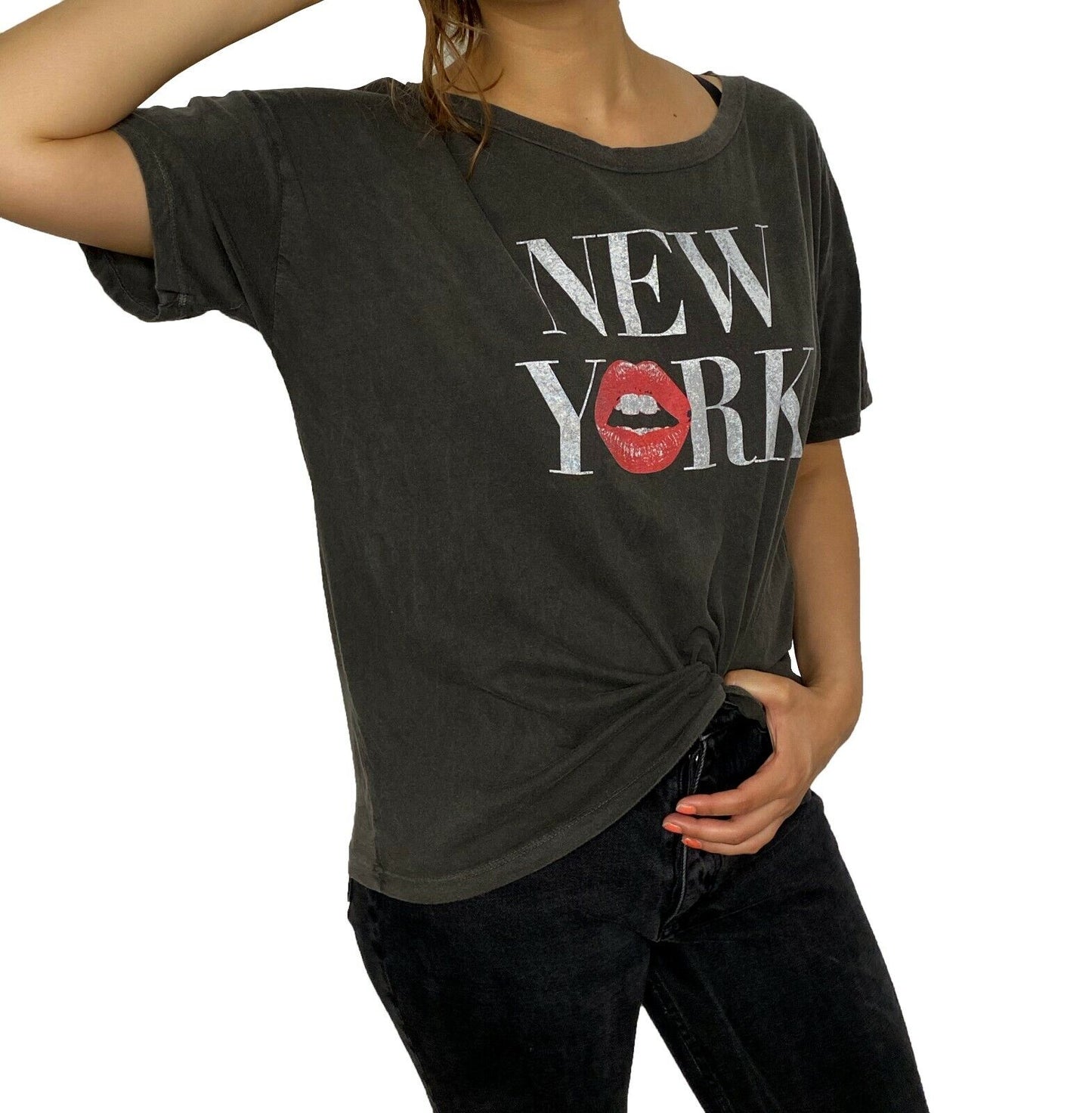 New York Lips Boxy t-shirt