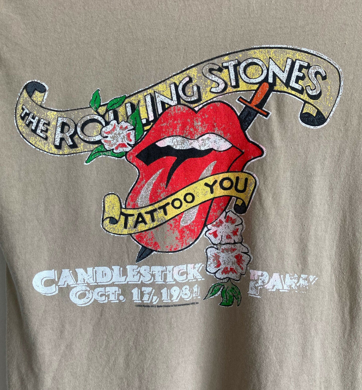 The Rolling Stones "Tattoo You" Tour Vintage t-shirt