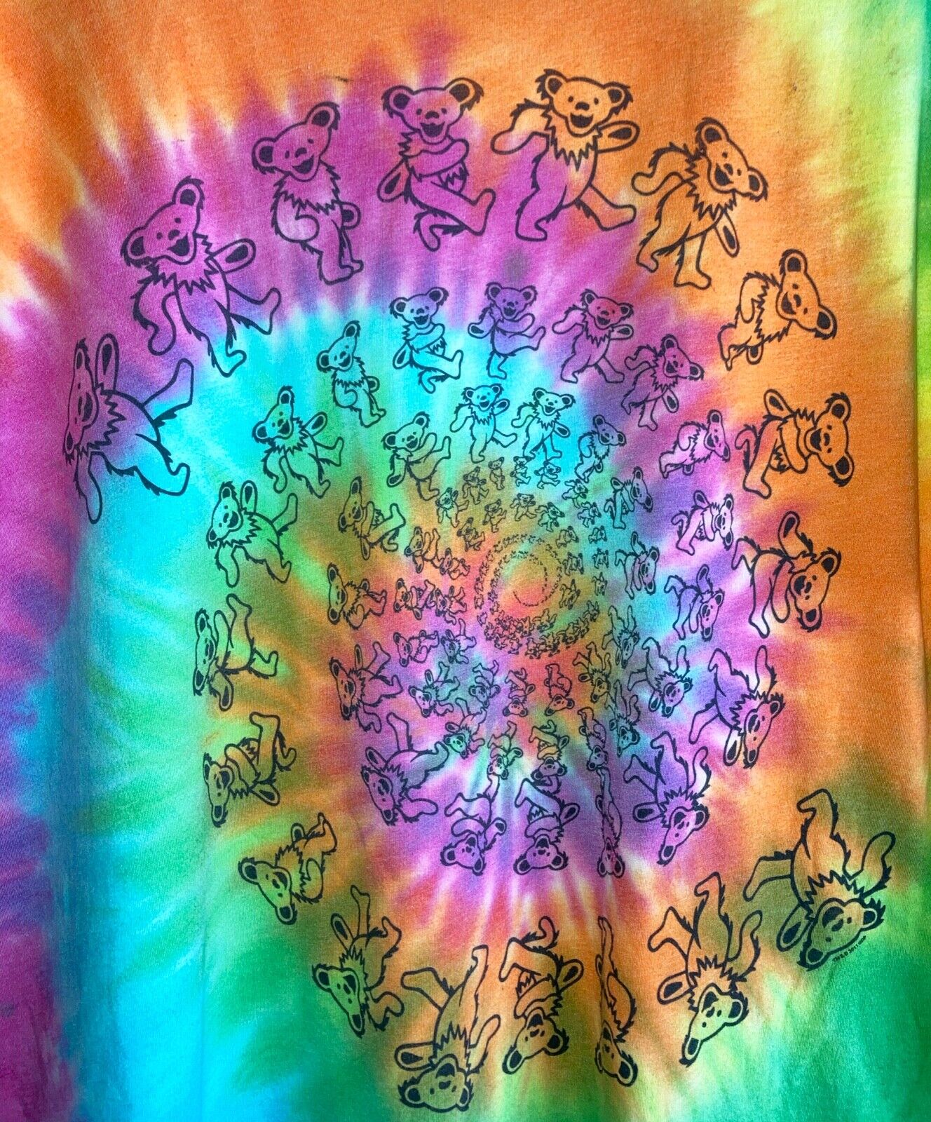 Grateful Dead Spiral Bears Tie Dye t-shirt