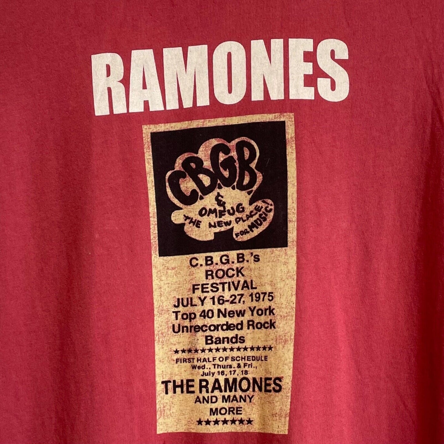 Ramones CBGB Poster Vintage t-shirt