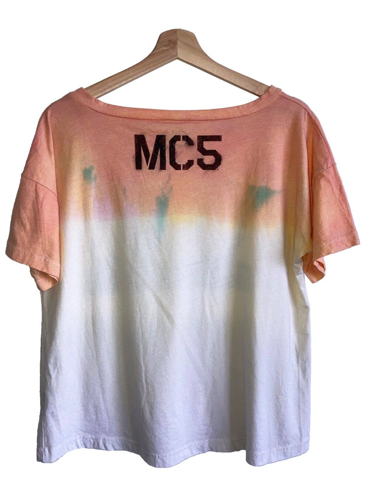 MC5's Wayne Kramer Mugshot Tie Dye Boxy t-shirt