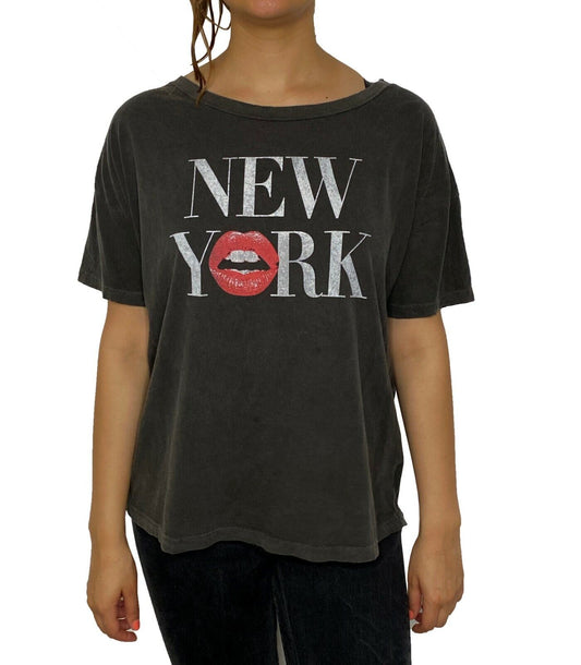 New York Lips Boxy t-shirt