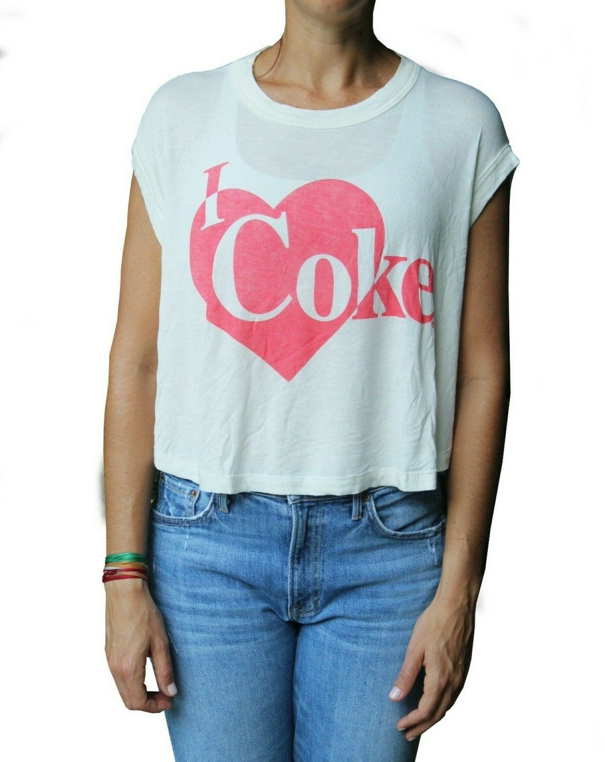 Coca Cola "I Love Coke" Muscle Crop Top