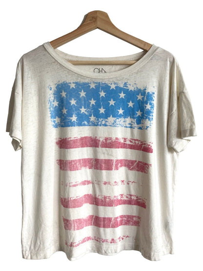 American Flag Boxy  t-shirt