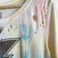 Lightning Tie Dye Destroyed  t-shirt