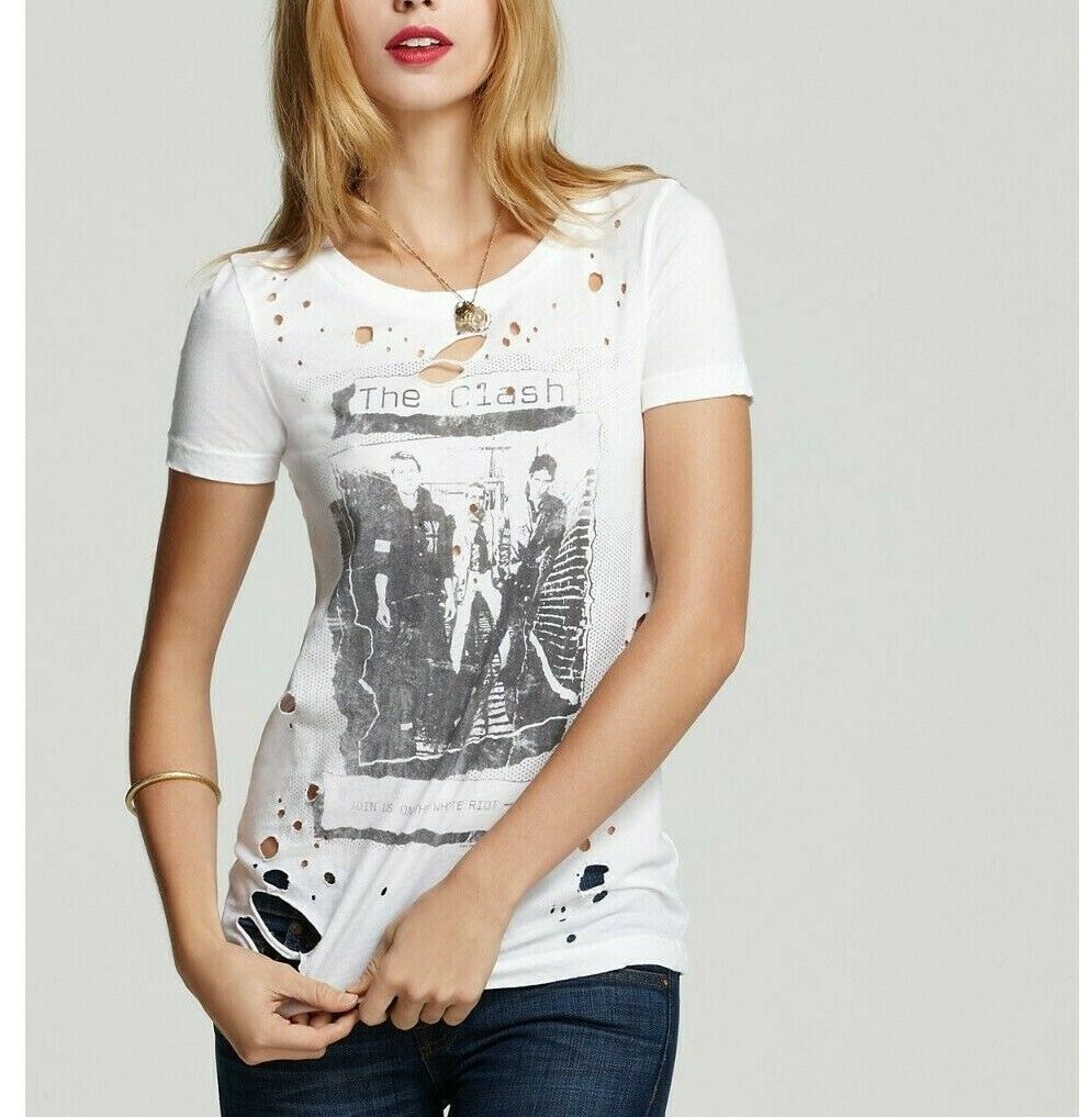 The Clash "White Riot" Destroyed t-shirt