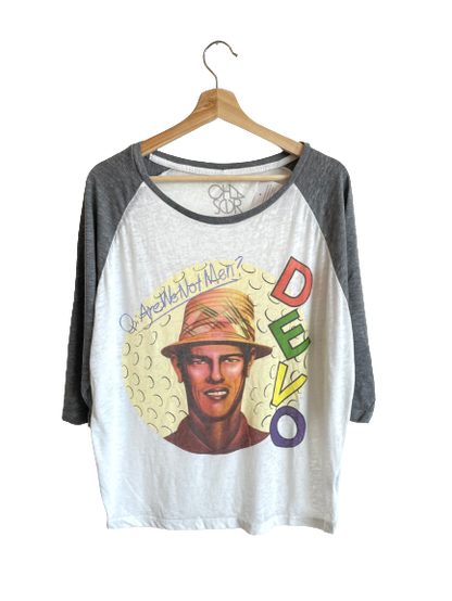 Devo "We are not Men"  Baseball t-shirt